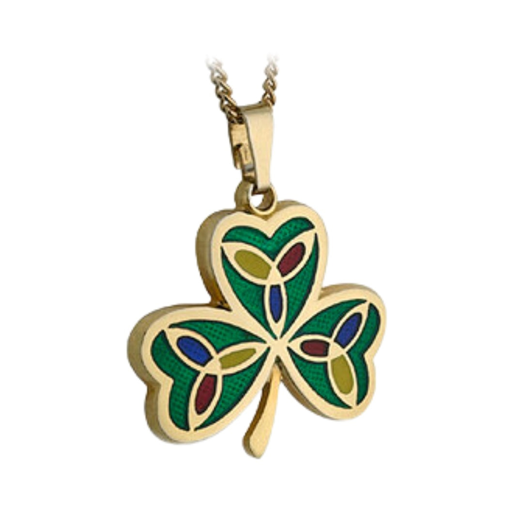 Gold Plated Shamrock Pendant