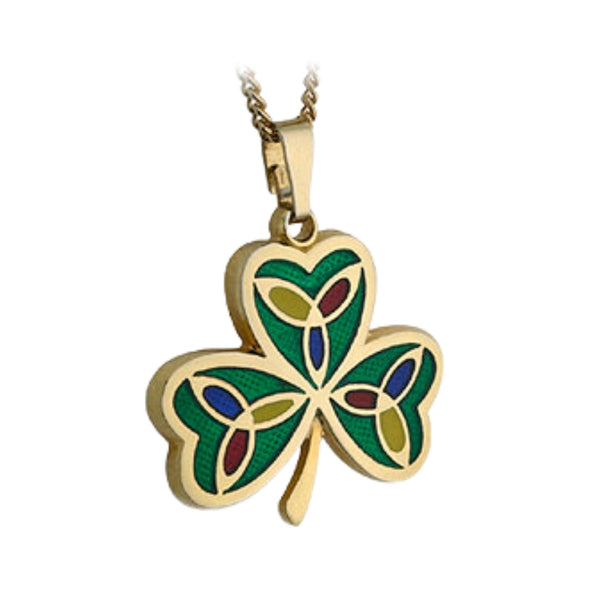 Gold Plated Shamrock Pendant