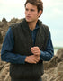 Men's Aran Zip Gilet | Charcoal - Clearance