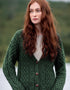 Adare Boyfriend Aran Cardigan | Green