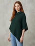 Aran Merino Wool Cowl Poncho | Army Green | Premium Heritage Knitwear