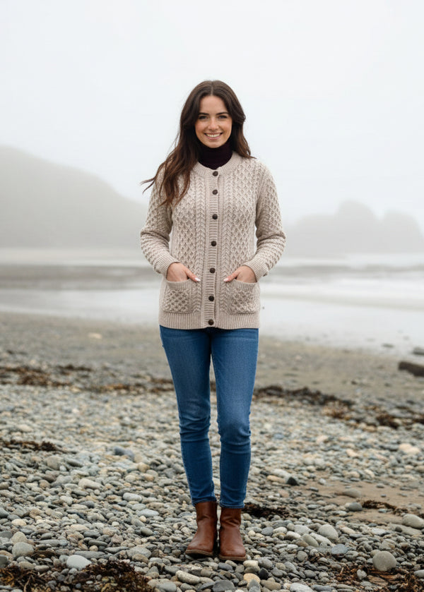 Aran Lumber Cardigan | Parsnip