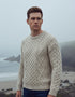 Aran Wool Sweater | Flecked Oatmeal