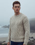 Aran Wool Sweater | Flecked Oatmeal
