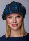 Ladies Mucros Newsboy | Navy Check