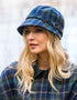 Murcos Flapper Hat | Navy Green Check