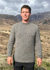 Roll Neck Merino Wool Fisherman Sweater | Grey Fleck