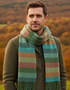 Foxford Lambswool Scarf | Leaf Multi Stripe