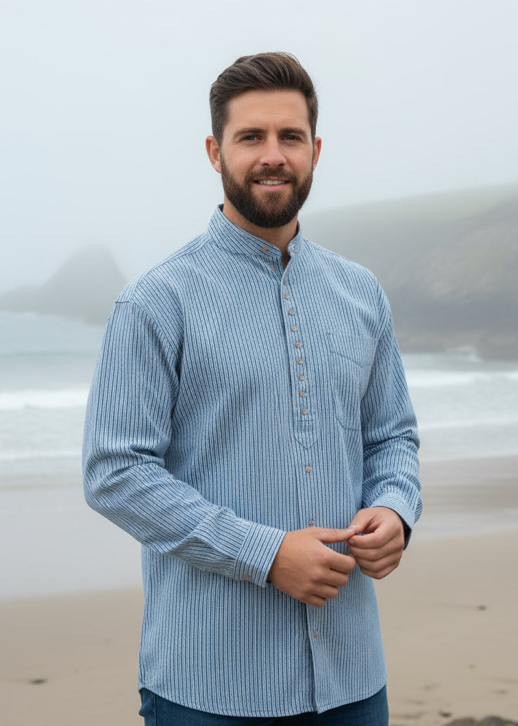 Civilian Heavyweight Grandfather Stripe Shirt