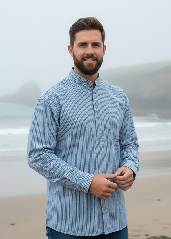 Civilian Heavyweight Grandfather Stripe Shirt
