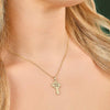 Gold Double Sided Celtic Irish Cross Pendant