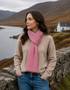 Fisherman Donegal Fleck Wool Scarf | Pink