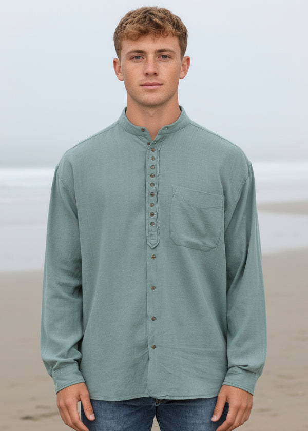 Civilian Men's Grandfather Shirt | Cloud