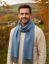 Foxford Lambswool Scarf | Cornish Blue