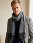 Foxford Lambswool Scarf | Graphite