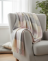 Foxford Cashmere Lambswool Emily Throw | Block