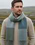 Foxford Lambswool Scarf | Winter Contempary Stripe