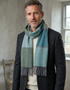 Foxford Lambswool Scarf | Winter Contempary Stripe