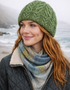 Aran Merino Wool Hat - Traditional Irish Cable Knit | Meadow Green