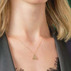 14K Gold Emerald Trinity Knot Pendant
