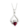 Birthstone Claddagh Necklace - 12 Months