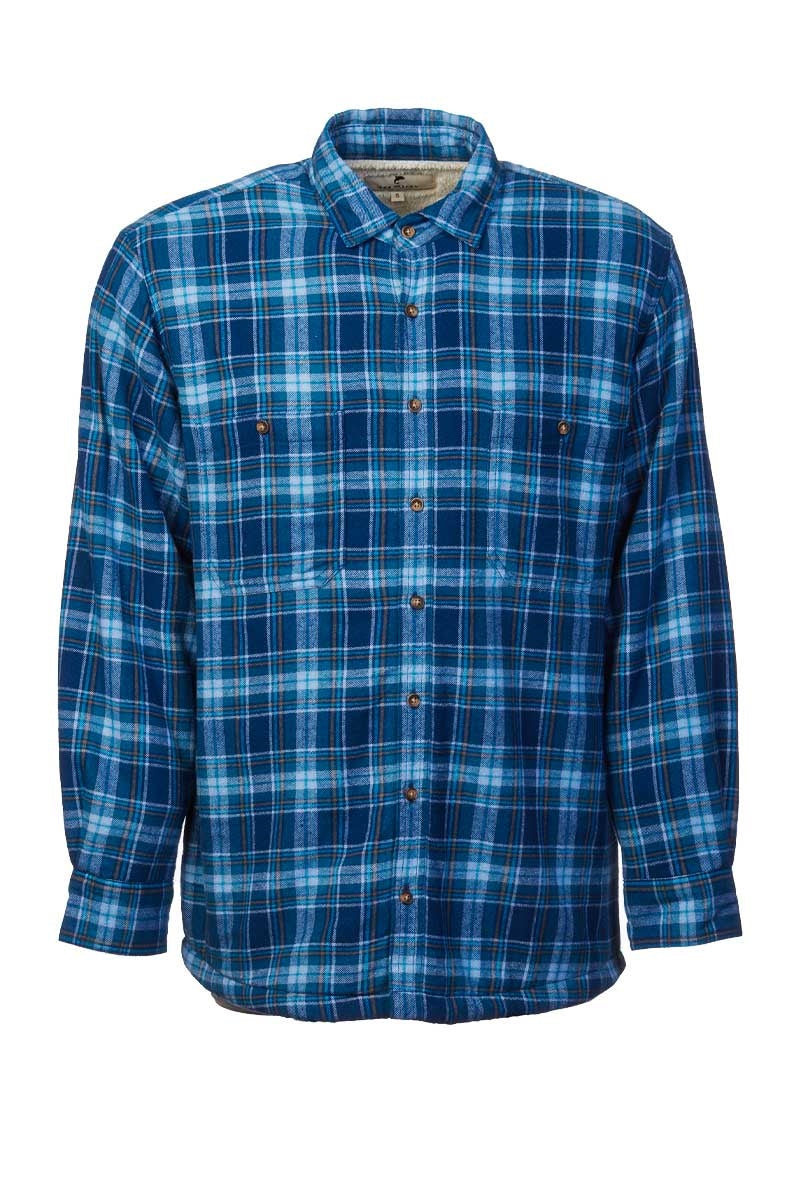 Lee Valley Flannel Fleece Lined Shirt | Blue Navy Check