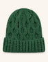 Aran Merino Wool Beanie Hat | Green - Clearance