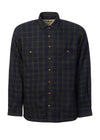 Lee Valley Flannel Fleece Lined Shirt | Navy Green Mix
