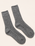 Dreifarbige Socken aus 100 % Merinowolle | Burgunderrot