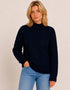 IrelandsEye Polo-Pullover im Aran-Stil | Haferflockenfarben