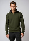 IrelandsEye Men's Half Zip Pullover | Green Marl