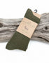 Men's Donegal Silk Wool Socks | Forest Green - Clearance