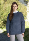 Inis Mor Aran Sweater | Denim