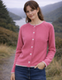 IrelandsEye Women's Killiney Cashmere Cardigan | Rose Pink