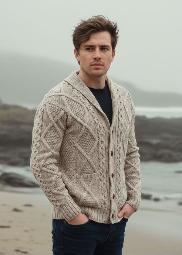 Men's Shawl Button Cardigan | Parsnip