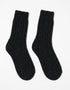 Black Irish Wool Neppy Socks | Women's