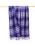 John Hanly Lambswool Throw | Purple Violet Blue Check