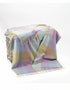 John Hanly Pink Blue Yellow Lilac Block Check Blanket