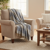 John Hanly Lambswool Cream Taupe Throw