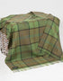 John Hanly Green Check Lambswool Throw Blanket