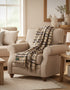 John Hanly Camel of Merrick Tartan Blanket