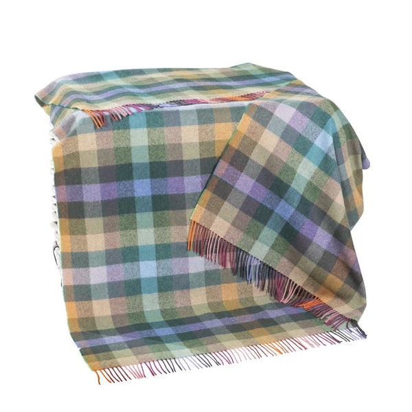 John Hanly Navy Grey Blue Throw