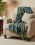 John Hanly Green Lambswool Blanket