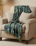 John Hanly Green Lambswool Blanket