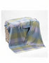 Lambswool Throw Blue Green Lilac Herringbone Check