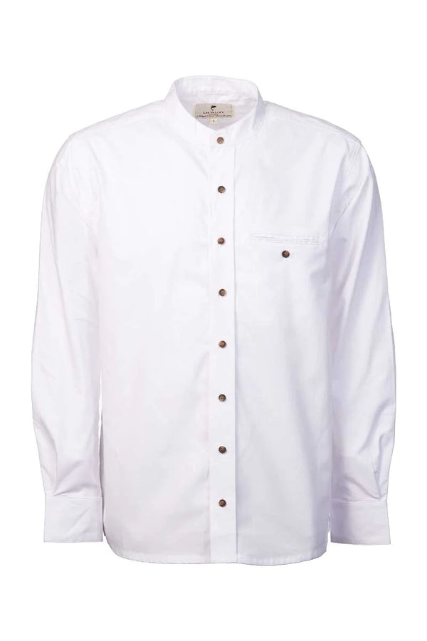 Men's Comfort Cotton Grandfather Shirt | Optic White