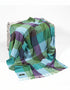 John Hanly Green Blue Marine Block Throw