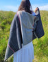 McNutt Pashmina Wrap | Charcoal & Pink Stripe