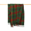 John Hanly Lambswool Throw | Green Red Navy Blue Check