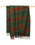 John Hanly Lambswool Throw | Green Red Navy Blue Check